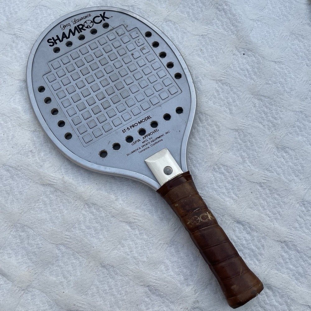 Shamrock Wooden Paddle Tennis Racquet St-5 Pro-Model Vintage Rare